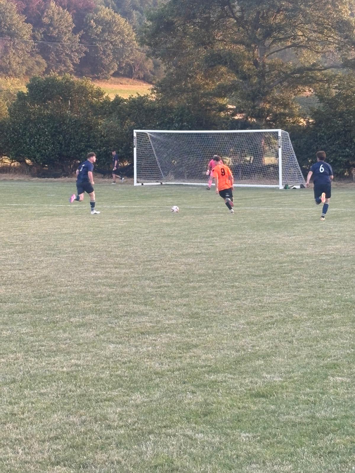 Rangers attacking the goal at golden hour