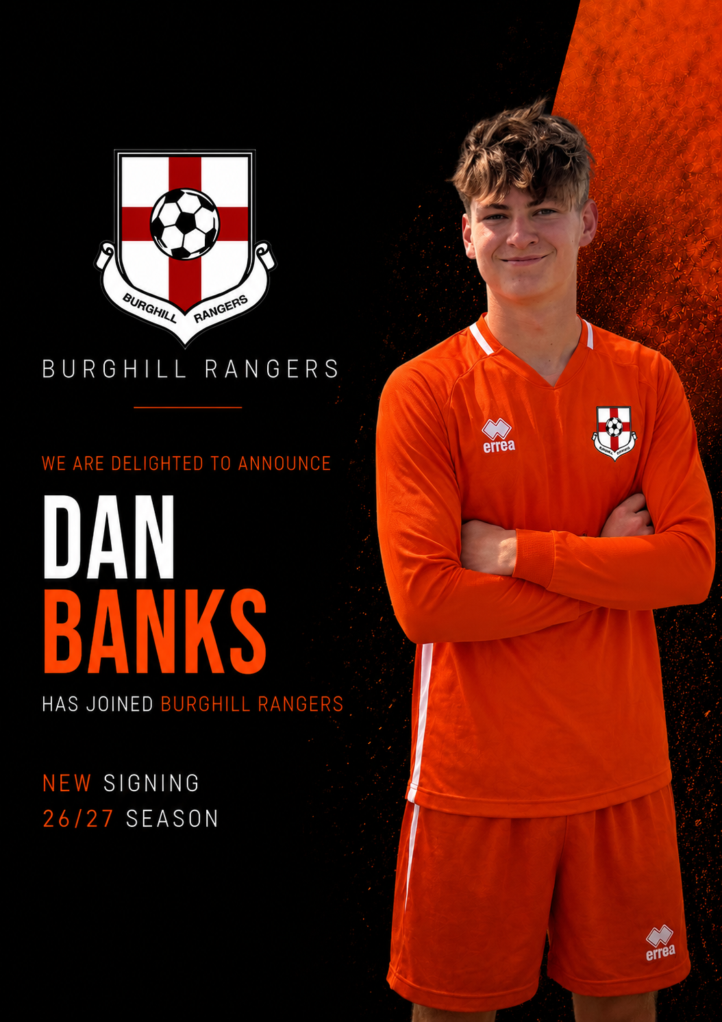 Dan Banks announced as a new signing for Burghill Rangers AFC 26/27 season
